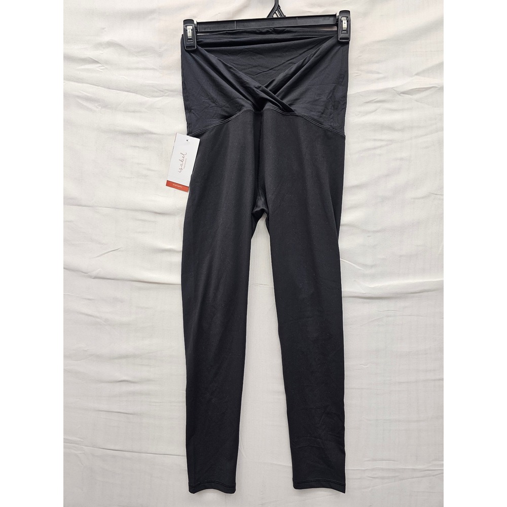 Isabel by Ingrid & Isabel Womens Crossover Maternity Leggings Black Size Medium